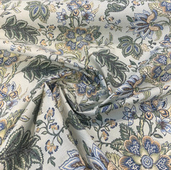 PK Lifestyles Flowering Seamist Jacobean Drapery Upholstery Fabric By The Yard