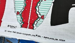 90s Vtg Nina’s Christmas Bunny Daisy Kingdom Fabric Panel Cut N Sew 36″ X 60″