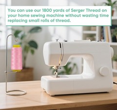 StiVerse 1800 Yards Green Thread Sewing, All Purpose 40S/2, 011-Green