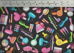 Quilting Treasures All Dolled Up Cosmetics 44/45 wide 100% Cotton Fabric BTY
