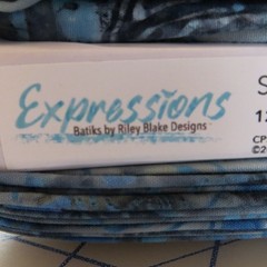By The Yard, BATIK By Riley Blake, BLUE ~ $3.99 Ships ANY Amount Of Fabric