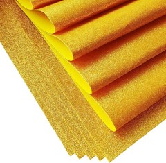 10 PCS Gold Glitter Felt Fabric Sheets 8×12 Inch For Party DIY Projects