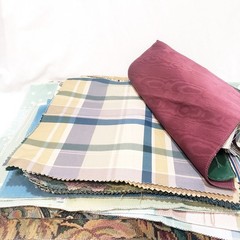 5 Pounds Lot of Fabric Small Scraps Samples Mixed pieces sizes colors textures