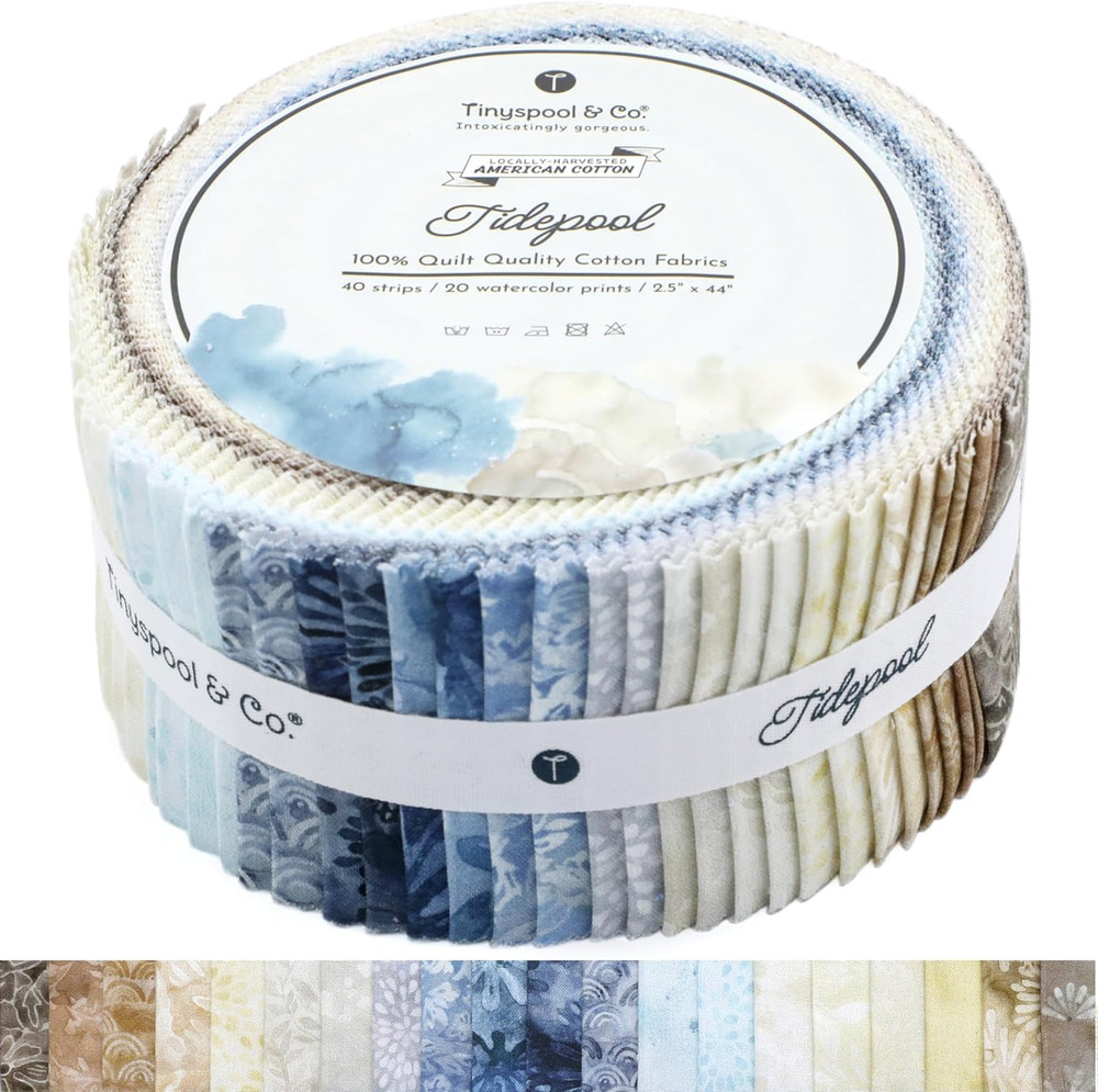 Jelly Roll Fabric Strips for Quilting, Crafting, and Sewing, 40 Strip Assorted B