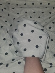 Vintage Designer Deadstock Willoschleger White & Black Polka Dot Spandex 40″×60″