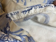 Pillowcase Kill Kenny Cats in Blue by Scalamandre Sateen Toile 1995 Rare 22”x30”
