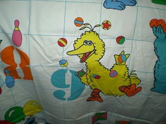 Vintage SESAME STREET Number themed PVC Coated Fabric (120cm x 61cm)