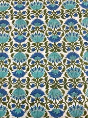 5 Yards Indian Hand Made Hand Block Print 100% Cotton Fabric Jaipur Fabric Throw