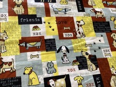 Snuggle Flannel Dog Patch Fabric JO-ANN FABRICS New 5 Yards Available By The YD