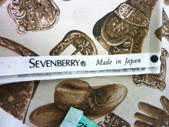 SEVENBERRY WESTERN THEME FABRIC REMNANT 43” W X 38” L