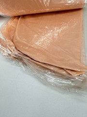 Lot of 23 New 100% Pure Silk Habotai Scarves 36×36 8mm Peach Hong Kong NOS