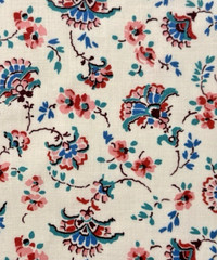 1930-1940s feedsack fabric piece 9×10″ multicolor floral