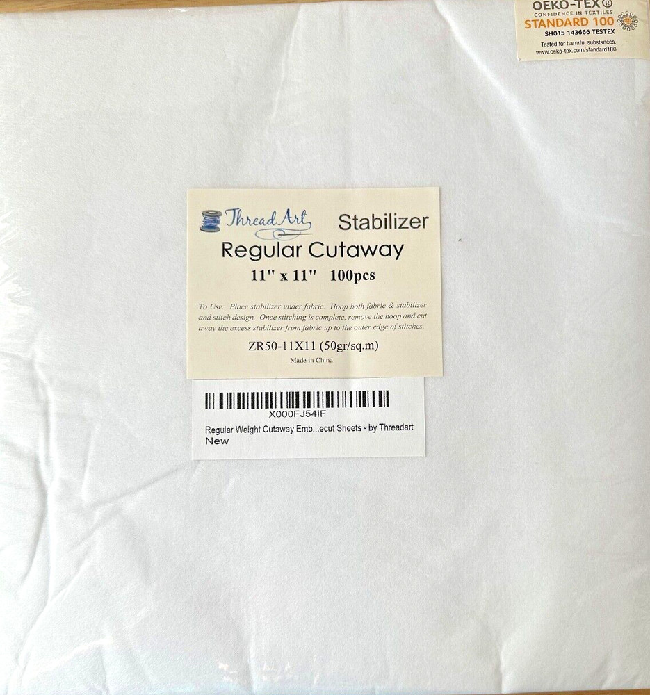 THREAD ART REGULAR CUTAWAY STABILIZER 11″ X 11″ 100 PCS NEW