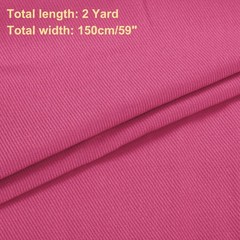 Denim Fabric 12OZ 59 Inch Cotton 2 Yards for DIY, Light Red