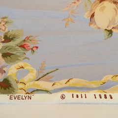 Ralph Lauren Evelyn Dusty Blue Floral Fabric Fall 1989 4.5 yards Decorator