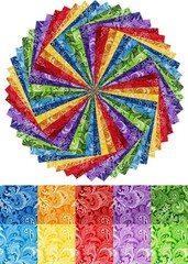 5″x5″ 50pcs Cotton Fabric Squares for Sewing Quilting Supplies- Paisley
