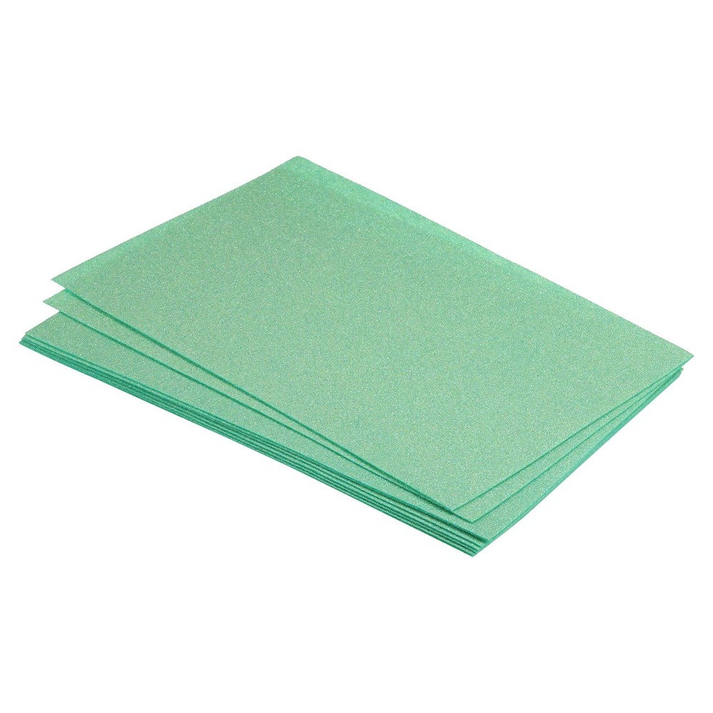 Soft Felt Sheets Glitter Self Adhesive Light Fiber Green 11.8″ x 7.8″ 6pcs