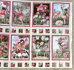RARE Michael Miller Blossom Flower Fairies Soft Book Fabric Panel + FQ & Pattern
