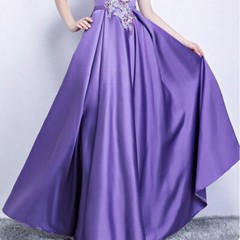 DIY Satin Silky Fabric Plain Thick Cloth Wedding Evening Dress Craft Material
