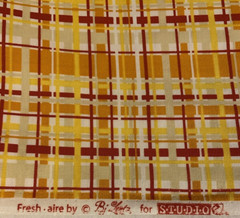 “Fresh Aire” Fabric By BJ Lantz For Studio E Floral & Plaid 2 Pc Fat Quarter Lot