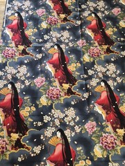 KONA BAY Fabrics Japan Lady Empe-07 Cotton 2 YDs (75 IN) x 44″ W Asian Inspired
