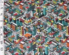 Urban Gamer Cityscape Premium Cotton Fabric 150cm Children Craft Fabric Material