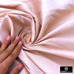 Pastel Peach 100% Pure Silk Fabric By The Yard, 41 inches width Silk Fabric
