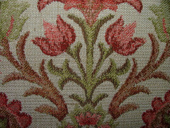 Arts And Crafts Rosso Woven Jacquard Fabric Curtain Upholstery Cushion Multi Use
