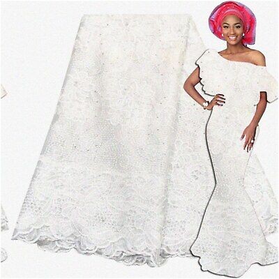 Ivory African Cord Lace Fabric Water-Soluble