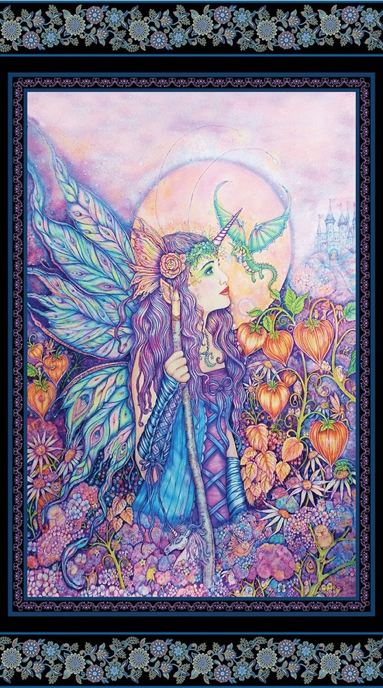 Fairy Enchantment by Donna Antonucci Quilt Panel by Kanvas for Benartex 24 x 44