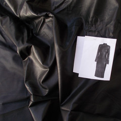 5 yd Black Matte PLEATHER FABRIC Vegan Leather 2 Way Stretch Soft 56×180 Bodycon