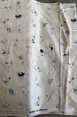 Olivia The Pig Cream W Red Andover Cotton Quilting Fabric 4.5 Yards X 44 In