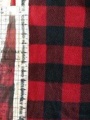 Buffalo Plaid Red Black Checks Squares Anti-Pill Fleece Fabric 1 Yd 20″ x 60″