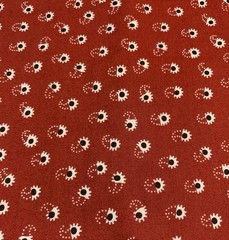 Paisley Fabric By Darlene Zimmerman & Robert Kaufman Dk Brick Red Cream BTHY