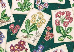 Waverly Fabric Pin Ups Green Beige Rose Blue Cotton Drapery Upholstery