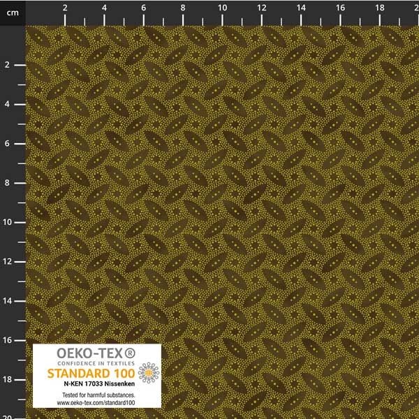 Stof European Quilting Fillippa’s Line Oblong Dots Khaki Fabric By Yd