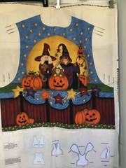 Leslie Beck Cotton Halloween Vest Fabric Panel Cranston Print YOU SEW Adult S-L