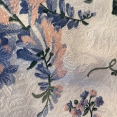 Vintage Joan Kessler Concord Abigail Floral Damask Upholstery Fabric 12 Yds