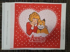 Annie Pillow Kit 15×16 comic Annie with Sandy FABRIC PANEL 1982
