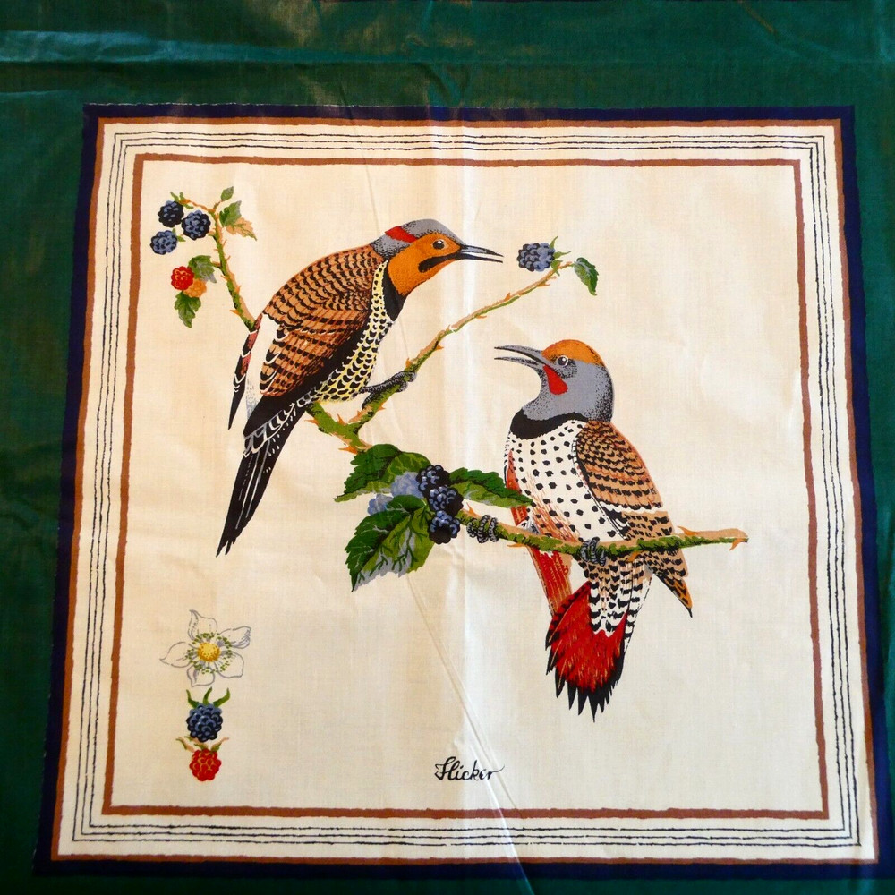 Waverly Birds Country Weekend Fabric 12 Squares Pillow Upholstery 54 x 2 yds VTG