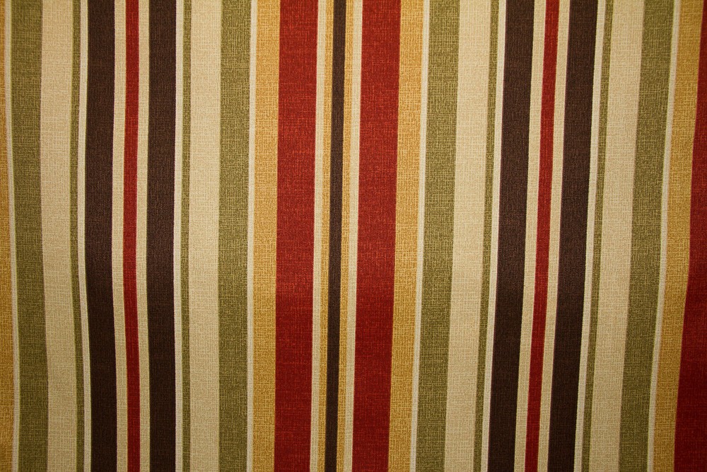 Discount Fabric INDOOR/OUTDOOR Paprika, Olive & Chocolate Stripe