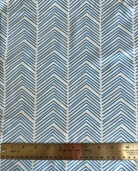 cotton FABRIC CHEVRON blue white, 1 yd 12 in cut, Spoonflower, in stock