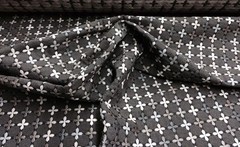 DESIGNTEX BATTISTA PEWTER JACQUARD CUSHION FURNITURE FABRIC BY THE YARD 53″W
