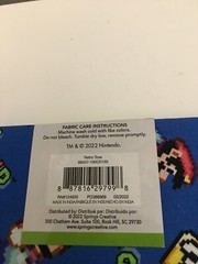 BRAND NEW NINTENDO SUPER MARIO RETRO COTTON TOSS FABRIC FAT QUARTER 18″ X22″