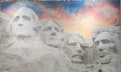 Mount Rushmore South Dakota Digital Cuddle Panel 36 x 58 Minky Shannon Fabric