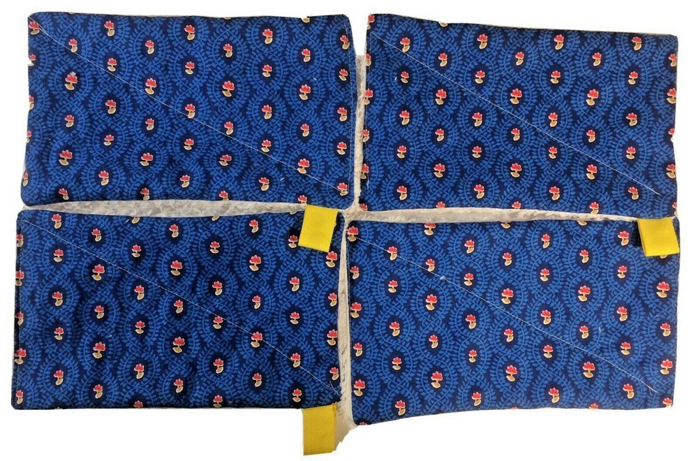 Reusable Small Cleaning Cloths 8X5” 100% Cotton Chenille & Quilt Fabric Set Of 4