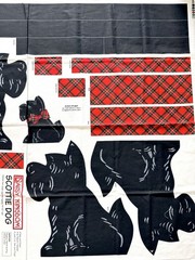 Daisy Kingdom Fabric Panel – SCOTTIE DOG – Cut & Sew Stuffed Animal Black – NEW