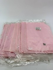Lot of 13 New 100% Pure Silk Habotai Fabric Squares 27×27 Pink Hong Kong