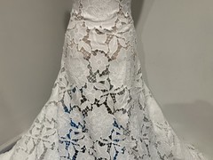 White Embroidered Lace Fabric 50” Width Sold By The Yard