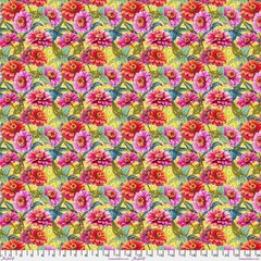 1/2 Yard Fabric – Festival | Small Zinnias – Green by FreeSpirit | PWOB121.GREEN